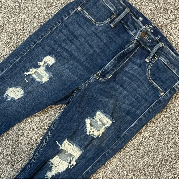 Hollister “High Rise Crop Jean Legging” Dark Blue Women’s Skinny Jeans - Picture 3 of 6